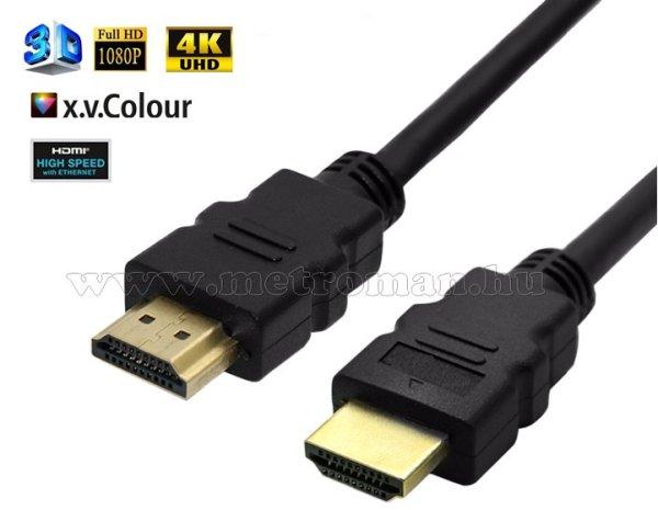 Nagysebességű HDMI kábel, aranyozott, 10 méter