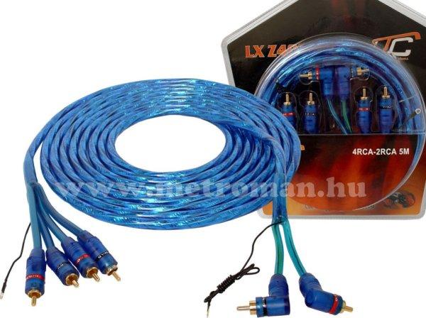 Autóhifi kábel 4RCA-2RCA 5m, Z403