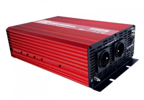 Nagyteljesítményű feszültségátalakító, Szinusz inverter 24/230V
2000/4000 Watt CARSPA SP2000W-24V SINUS