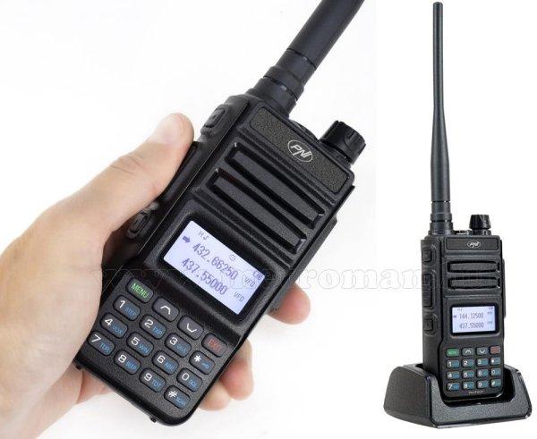 Hordozható kétsávos VHF / UHF adó-vevő rádió állomás P15UV