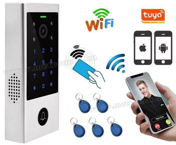 Android, iOS Okos IP Wifi kaputelefon és kártyás beléptető RFID-V1-WIFI
TuyaSmart