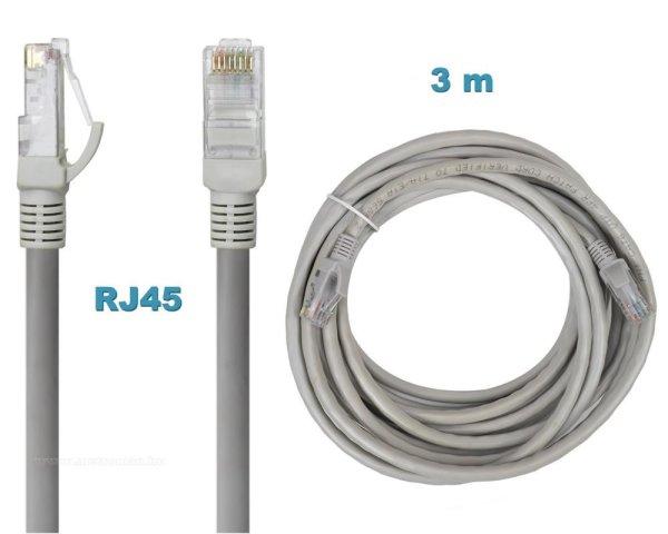 Szerelt UTP CAT6e kábel IP kamerákhoz és hálózatokhoz 3 méter U0630-UTP-3M