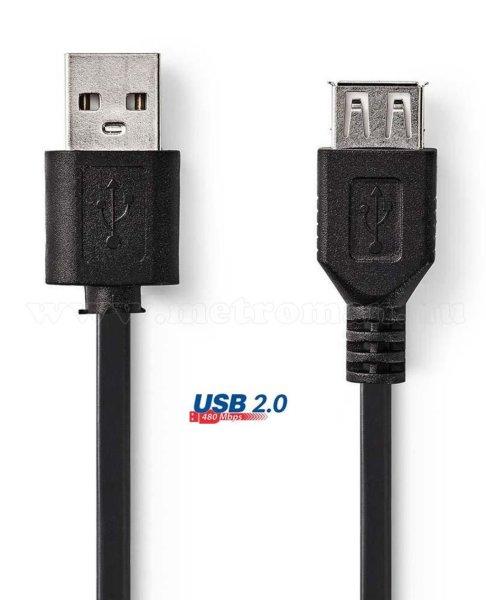 USB 2.0 kábel, 1 m, A dugó - A aljzat CCGP60010BK10