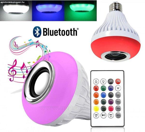 RGB LED izzó és Bluetooth hangszóró távirányítóval MDE27G-BT