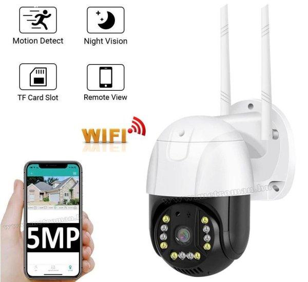 Vezeték nélküli Kültéri SD DVR Wifi IP Android iPhone megfigyelő kamera
M8798-5MP-PTZ V380PRO