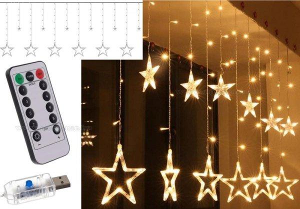 Karácsonyi LED Csillag fényfüzér USB tápcsatlakozású 138 LED M9750USB
Meleg Fehér