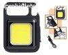 Akkumultoros mini COB LED zseblmpa kulcstartra MD100LED