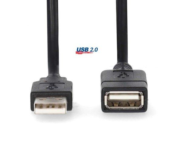 USB 2.0 hosszabbító kábel A-aljzat A-dugó 1 m GL60010BK10