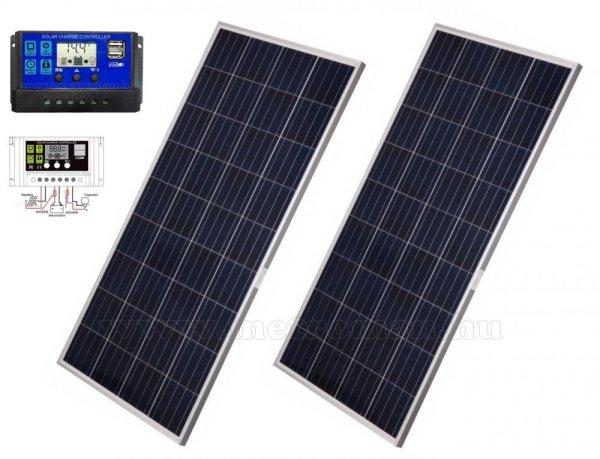 12V 2X180 Watt napelemes töltő szett töltésvezérlővel Poly Solar
MPV-POLY-360W-PWM