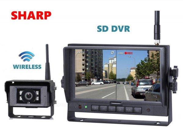 Ipari kivitelű vezeték nélküli tolatókamera szett SD kártyás DVR LCD
monitorral 1 db tolatókamerával Sharp HDW127-HDW143671