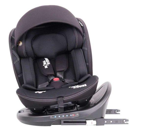 ISOFIX-es 360°-ban forgatható Mama Kiddies i-Size Power GT2 biztonsági
autósülés (40 -150 cm) fekete színben ajándék napvédővel