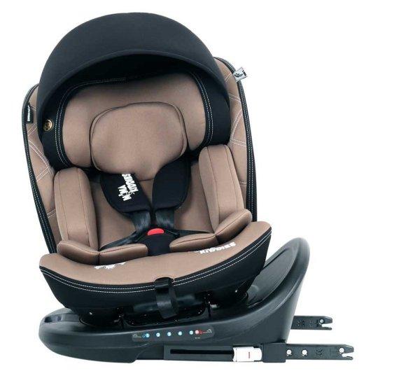 ISOFIX-es 360°-ban forgatható Mama Kiddies i-Size Power GT2 biztonsági
autósülés (40 -150 cm) bézs színben ajándék napvédővel