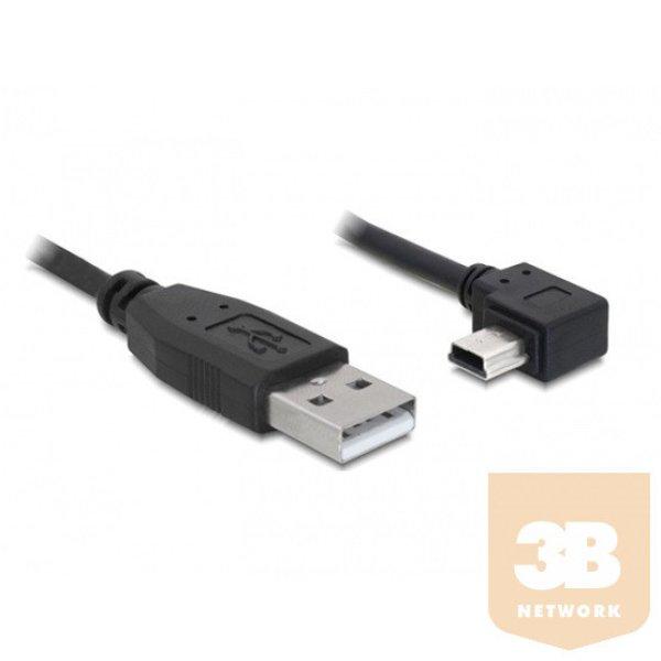 KAB Delock 82680 USB 2.0-A apa - USB mini-B 5pin hajlított apa átalakító
kábel - 0,5m