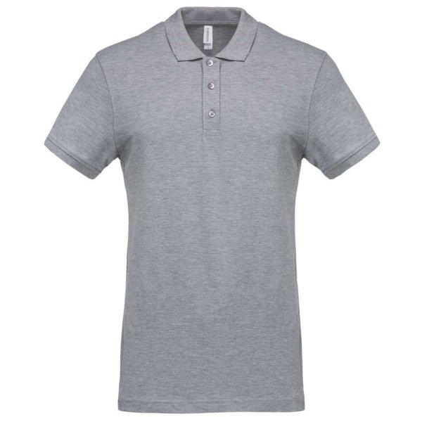 Férfi galléros piké póló, rövid ujjú, Kariban KA254, Oxford Grey-2XL