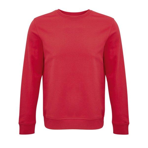 Uniszex organikus környakas pulóver frottír béléssel, SOL'S SO03574,
Red-XL