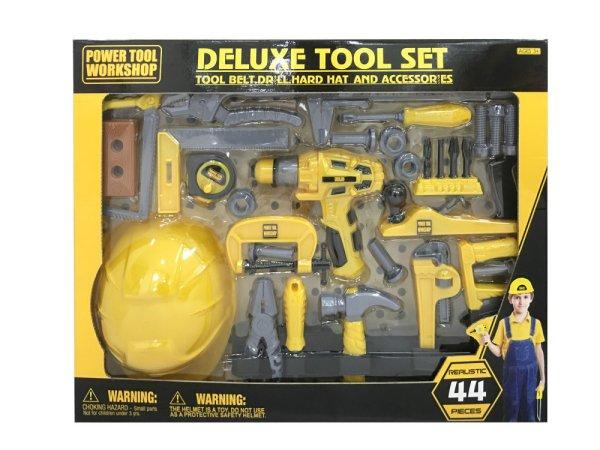 játék - DELUXE TOOLS gyerek szerszám, 44 elem