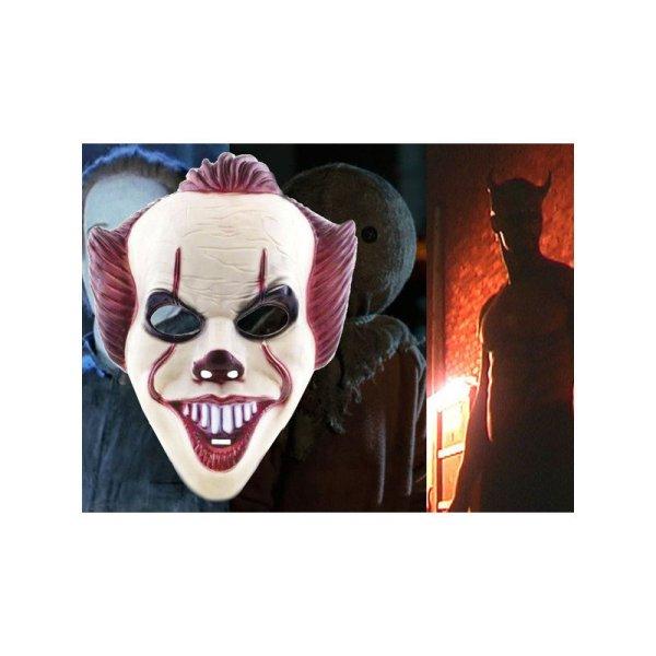 Halloween Pennywise bohóc maszk - rémisztő It bohóc jelmez kiegészítő
felnőtteknek és gyerekeknek