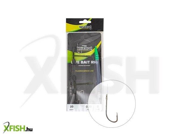 Wizard Live Bait Rig Light Élőcsali Előkötött Szerelék 0,30mm 1-es Horog
40g 1db/csomag