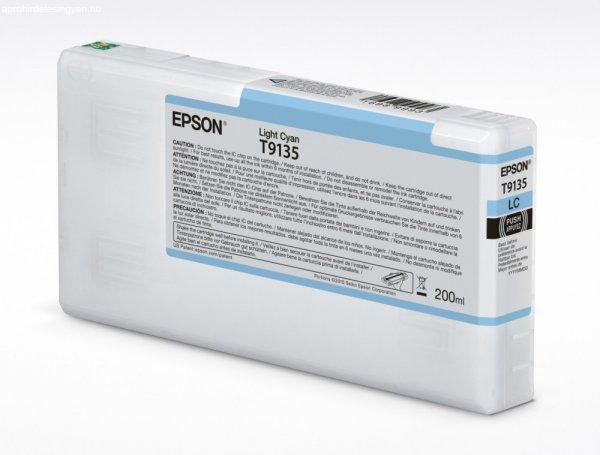 Epson T9135 Patron Eredeti Világos Cián Plotter Tintapatron