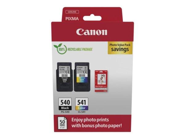 Canon PG-540 (1x8 ml) + CL-541 (1x8 ml) + 50 lap GP501 10x15 fényes fotópapír
Multipack