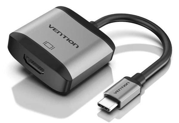 Vention USB-C -> HDMI/USB3.0*3/TF/SD/RJ45/3.5mm/PD (0,15m Szürke Aluminum
Ötvözet), Dokkoló