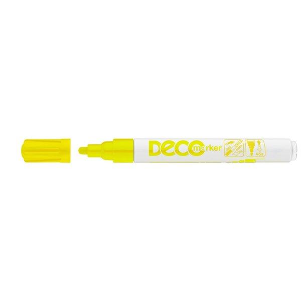 Lakkmarker, decomarker 2-4mm, kerek Ico sárga