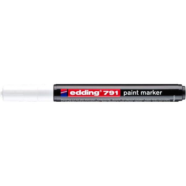 Lakkmarker 1-2mm, kerek Edding 791 fehér