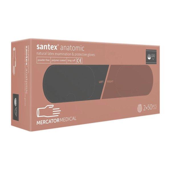 Gumikesztyű latex púdermentes, hosszú szárú S jobb/bal 2x50 db Santex
fehér