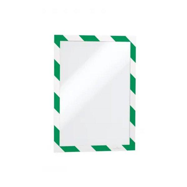 Infókeret A4, öntapadó mágneses záródás 2 db/csomag, Durable Duraframe®
Security, zöld/fehér