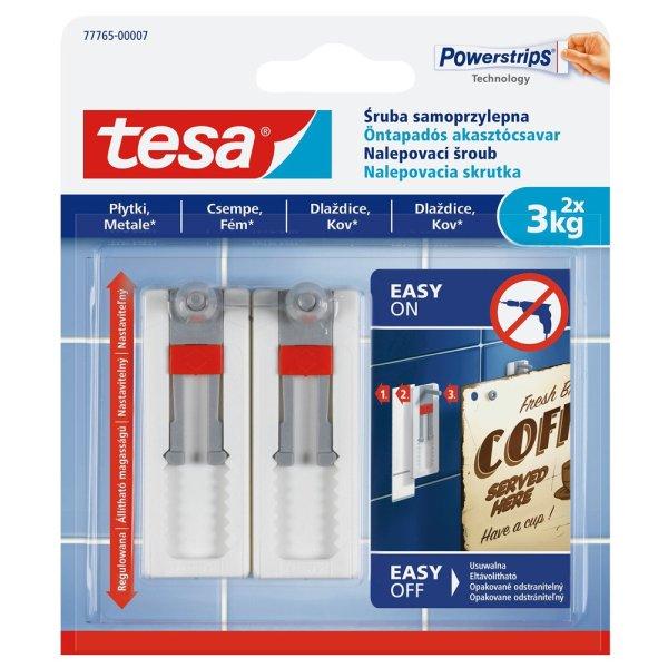 Akasztócsavar öntapadó, állítható, sima felületekhez 3 kg teherbírású
2 darab/bliszter Tesa Powerstrips