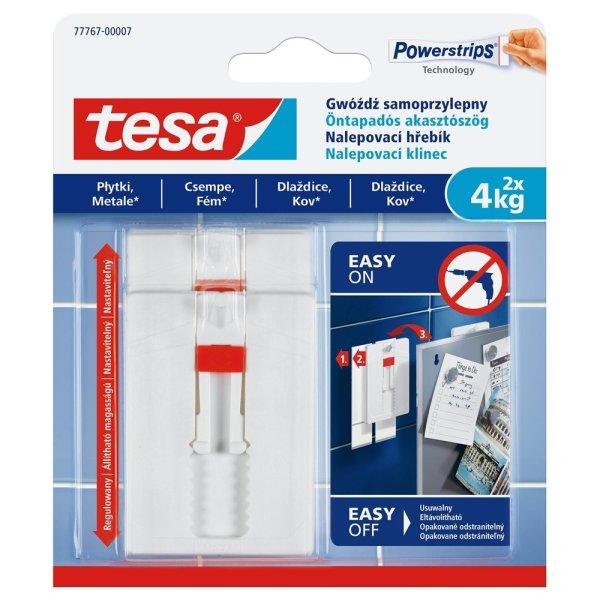 Akasztószög öntapadós, állítható sima felületekhez 4 kg teherbírás 2
darab/bliszter Tesa Powerstrips