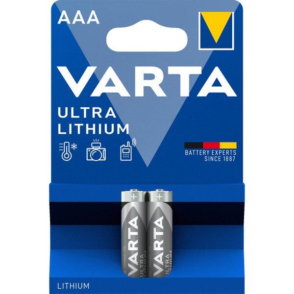 Elem AAA mikro LR03 2 db/csomag, Varta Ultra Lithium