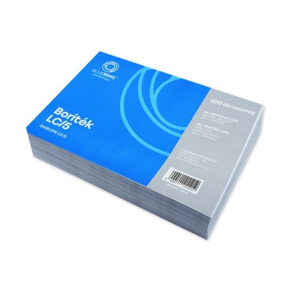 Boríték LC/5 szilikonos bélésnyomott 162×229mm Bluering® 100 db/csom
fehér