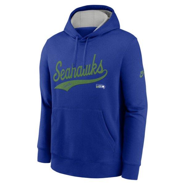 Nike Men's NFL Seattle Seahawks Nike Club Fleece Pullover Hoodie royal