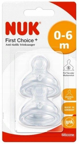 Nuk 0-6+ First Choice szilikon etetőcumi 2 db - S méret