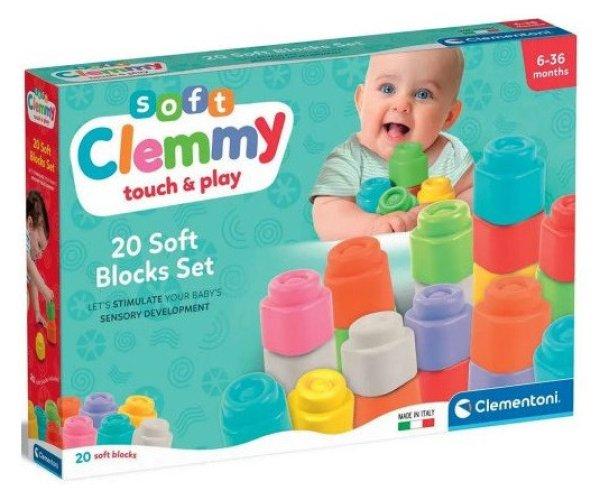 Clementoni - Clemmy soft 20 db-os építőkocka szett