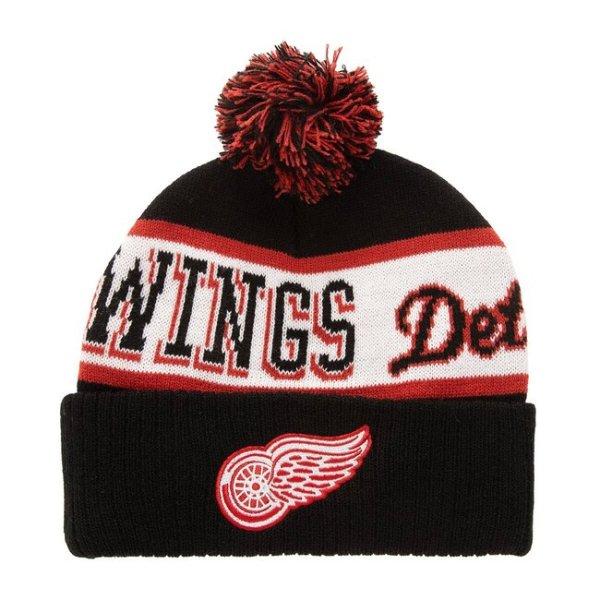 Mitchell & Ness NHL Block Sweep Pom Knit Detroit Red Wings black