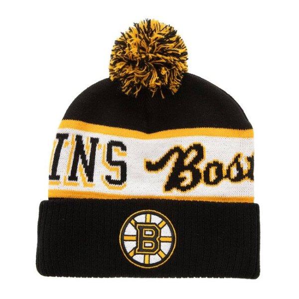 Mitchell & Ness NHL Block Sweep Pom Knit HWC Boston Bruins black