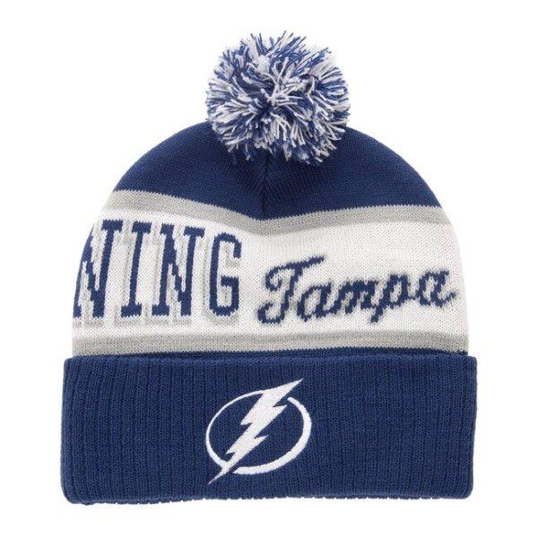 Mitchell & Ness NHL Block Sweep Pom Knit Tampa Bay Lightning navy