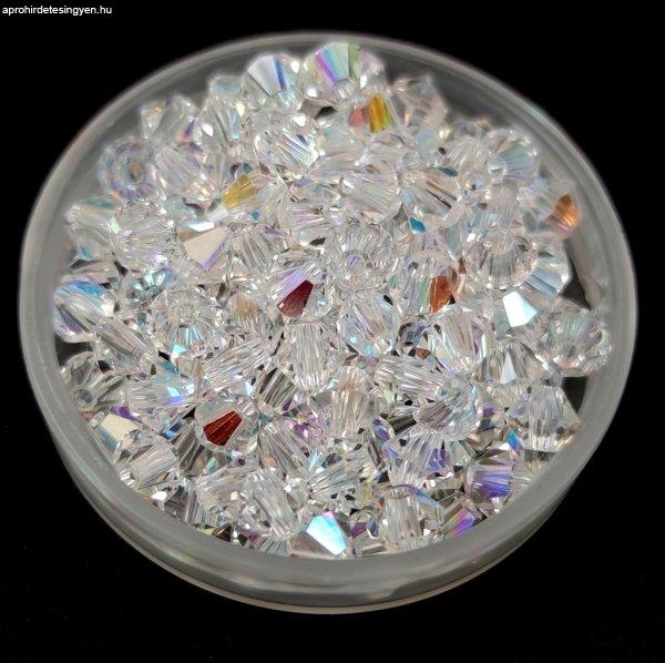 Preciosa bicone gyöngy - Crystal Glitter - 4mm