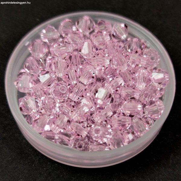 Preciosa bicone gyöngy - Pink Sapphire - 4mm - 50db
