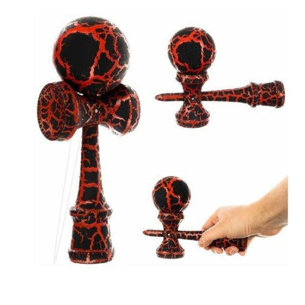 Fából készült készségfejlesztő
játék (kendama) - piros