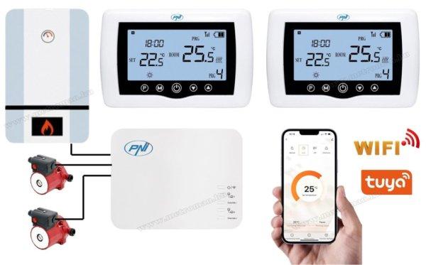 Intelligens dupla vezeték nélküli Wifi okos termosztát MCT410PRO-WIFI-RF2
Dual TuyaSmart