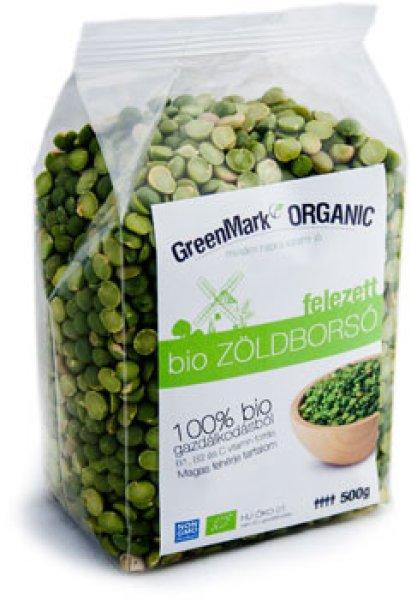 Greenmark Bio Zöldborsó Felezett 500 g