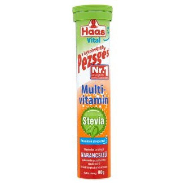 Haas Pezsgőtabletta Stevia Multivitamin 20 db