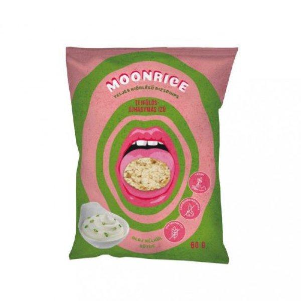 Moonrice rizschips tejfölös-hagymás ízű 60 g