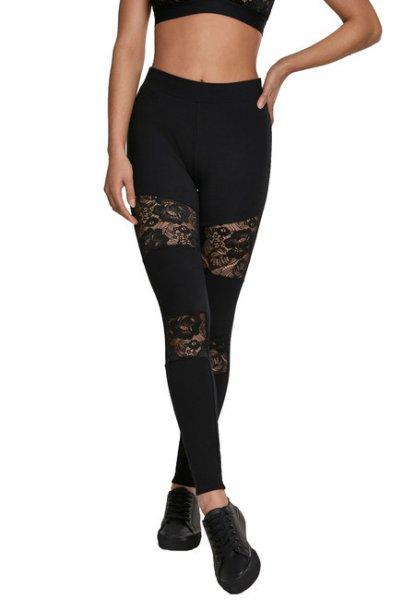 Urban Classics női Laces Inset leggings, fekete