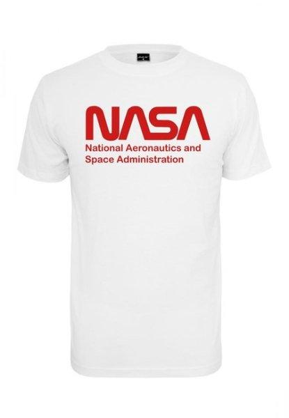 NASA férfi póló Wormlogo, fehér