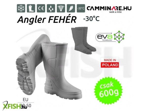 Camminare Angler Eva -30C Horgász Csizma Fehér 44