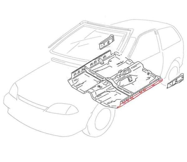 6 fenéklemez javitó perem bal 3.ajtós 6811751 suzuki *